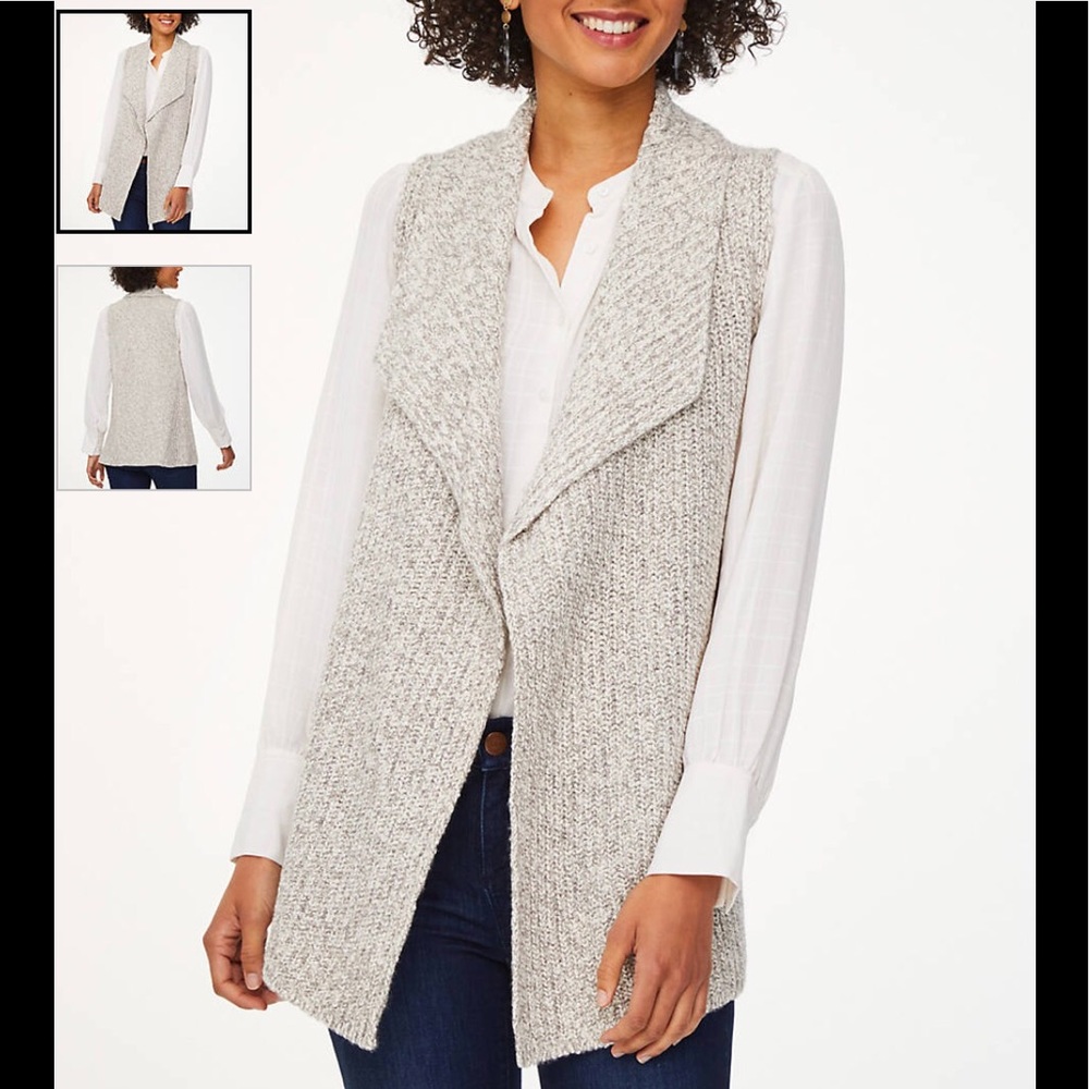 LOFT Foldover Collar Sweater Vest